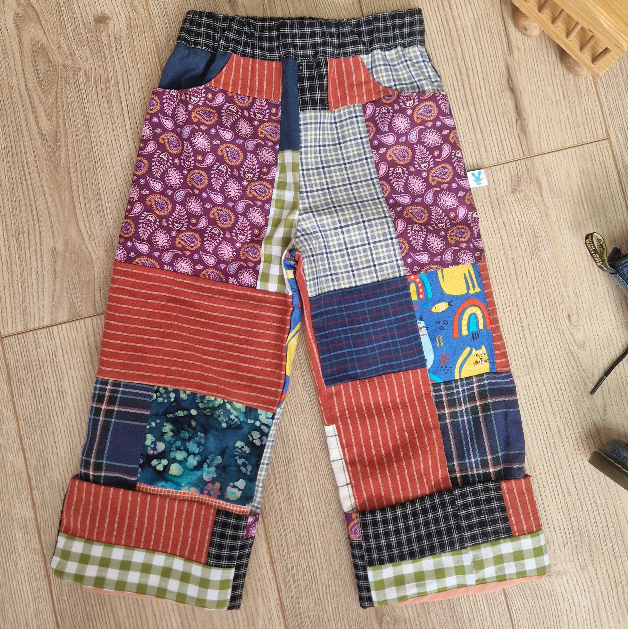 Scrappy Patchwork Trousers - Age 3-4