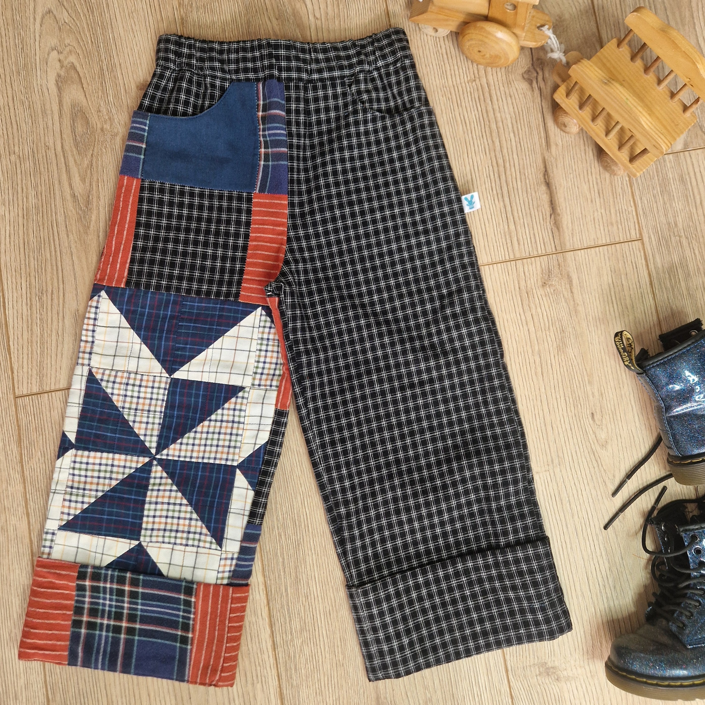 Upcycled Patchwork Trousers - Aged 4-5