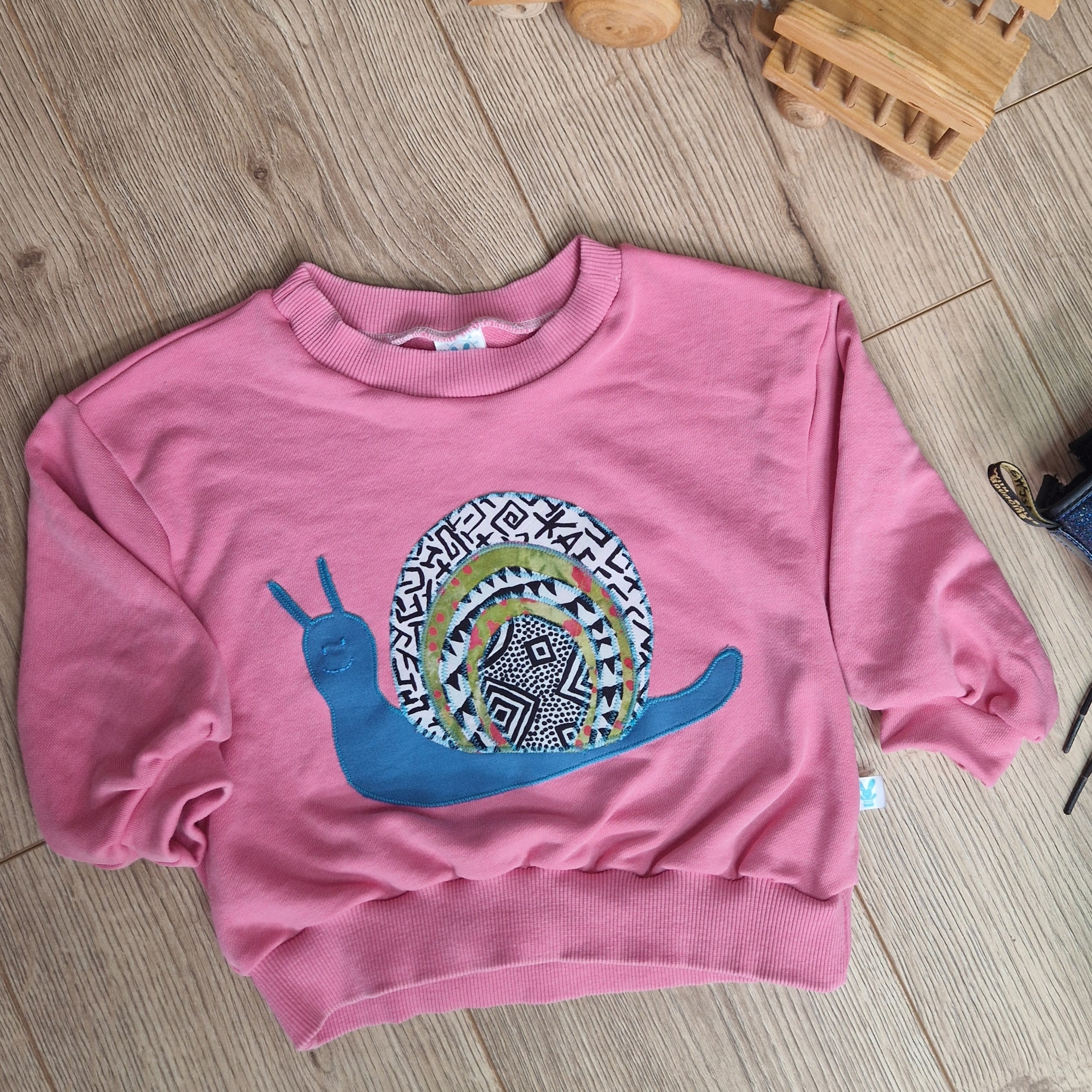 Pink Snail Sweatshirt - Aged 1-2