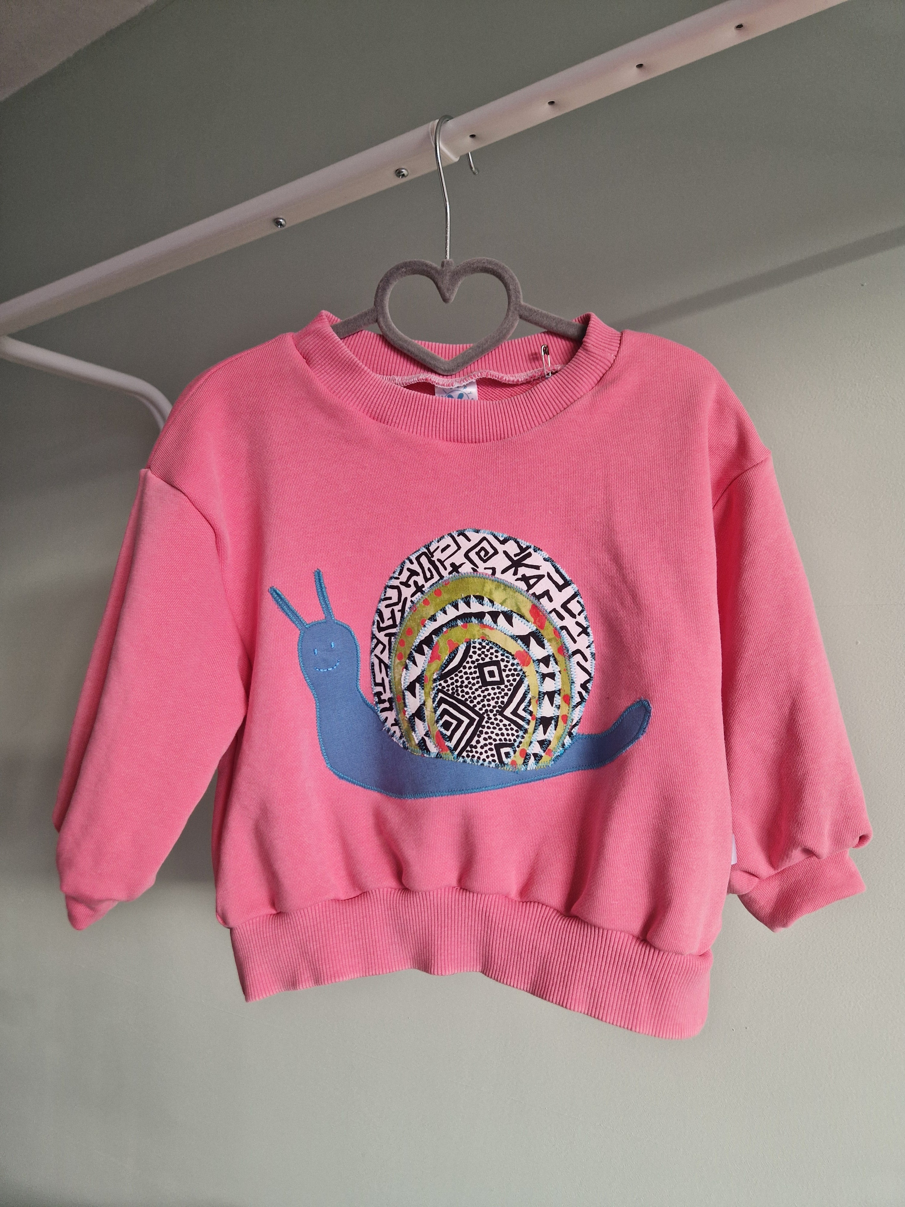 Pink Snail Sweatshirt - Aged 1-2