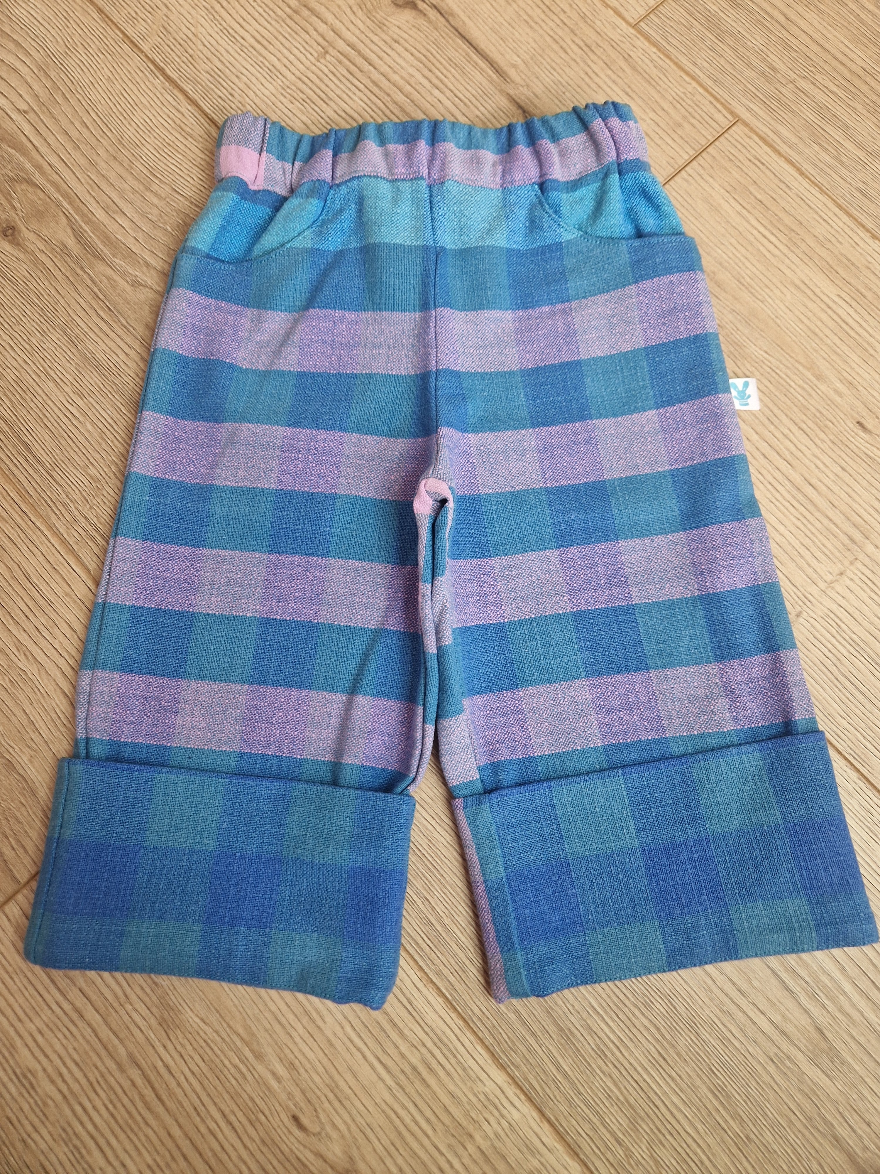 Blue Pink Gradient Checkered Trousers - Aged 1-2