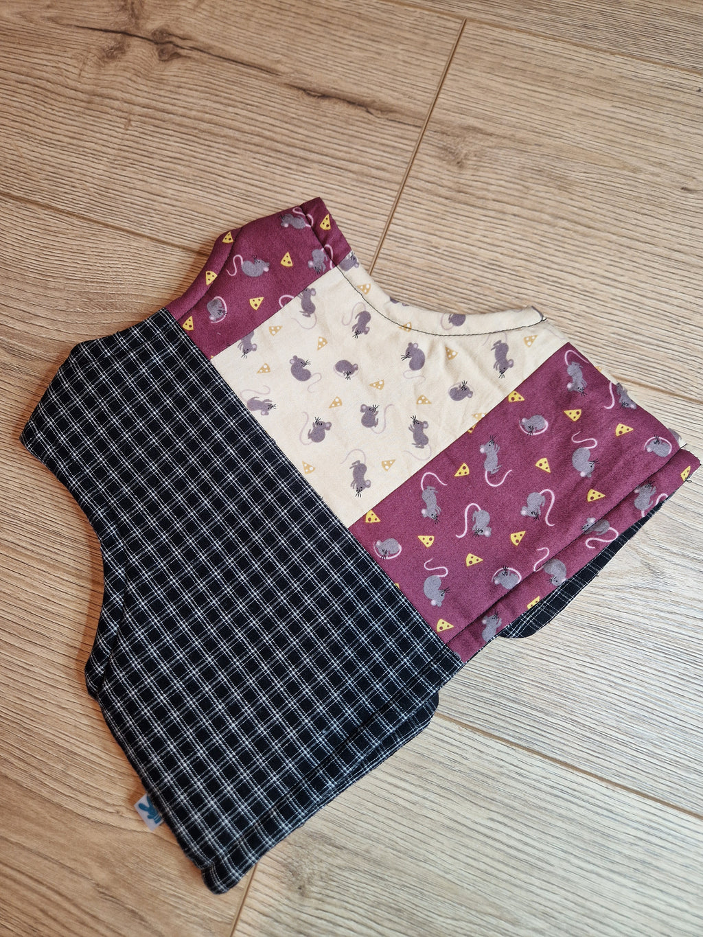 Reversible Mouse and Cheese Checkered Waistcoat - Aged 1-2