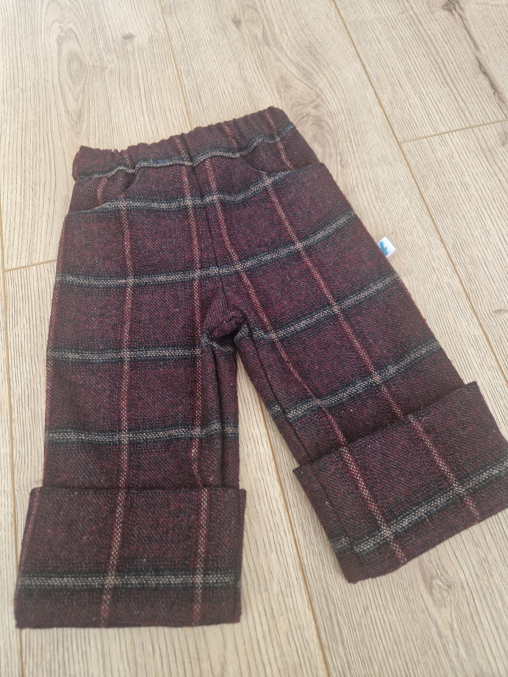 Purple Woollen Tartan Trousers - Aged 1-2