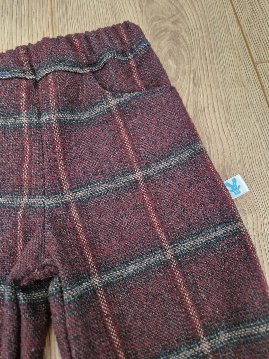 Purple Woollen Tartan Trousers - Aged 1-2
