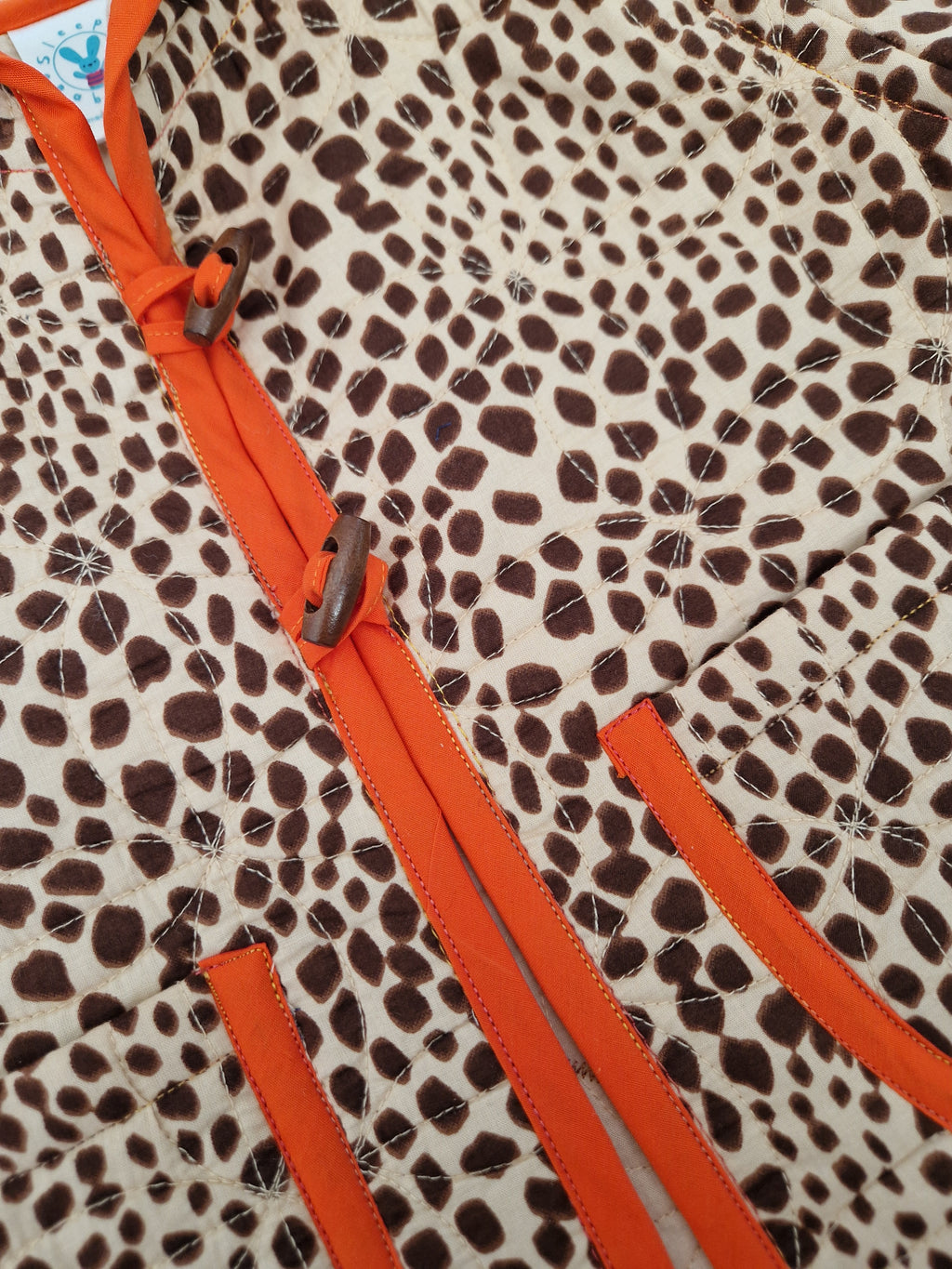 Animal Print Jacket with appliqué cat back piece - Aged 2-3
