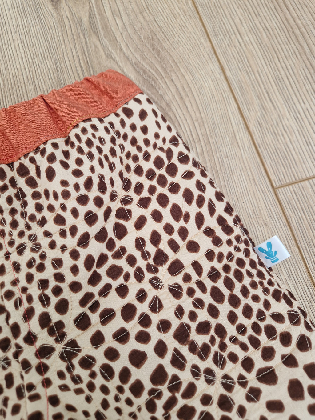 Animal Print Quilted Applique Heart Trousers - Aged 2-3