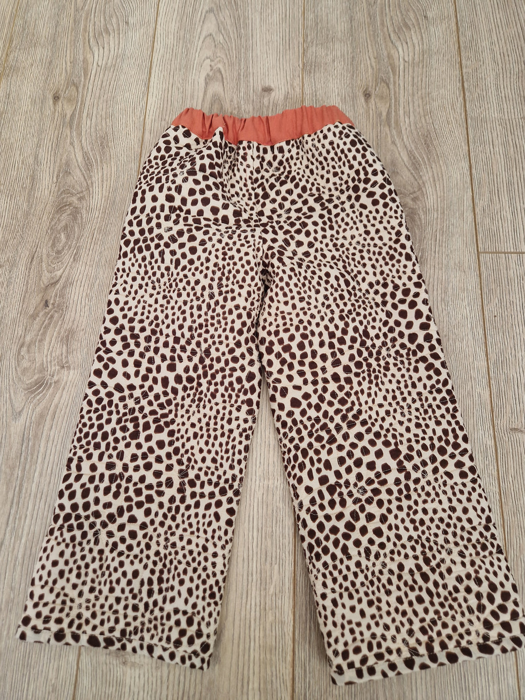 Animal Print Quilted Applique Heart Trousers - Aged 2-3