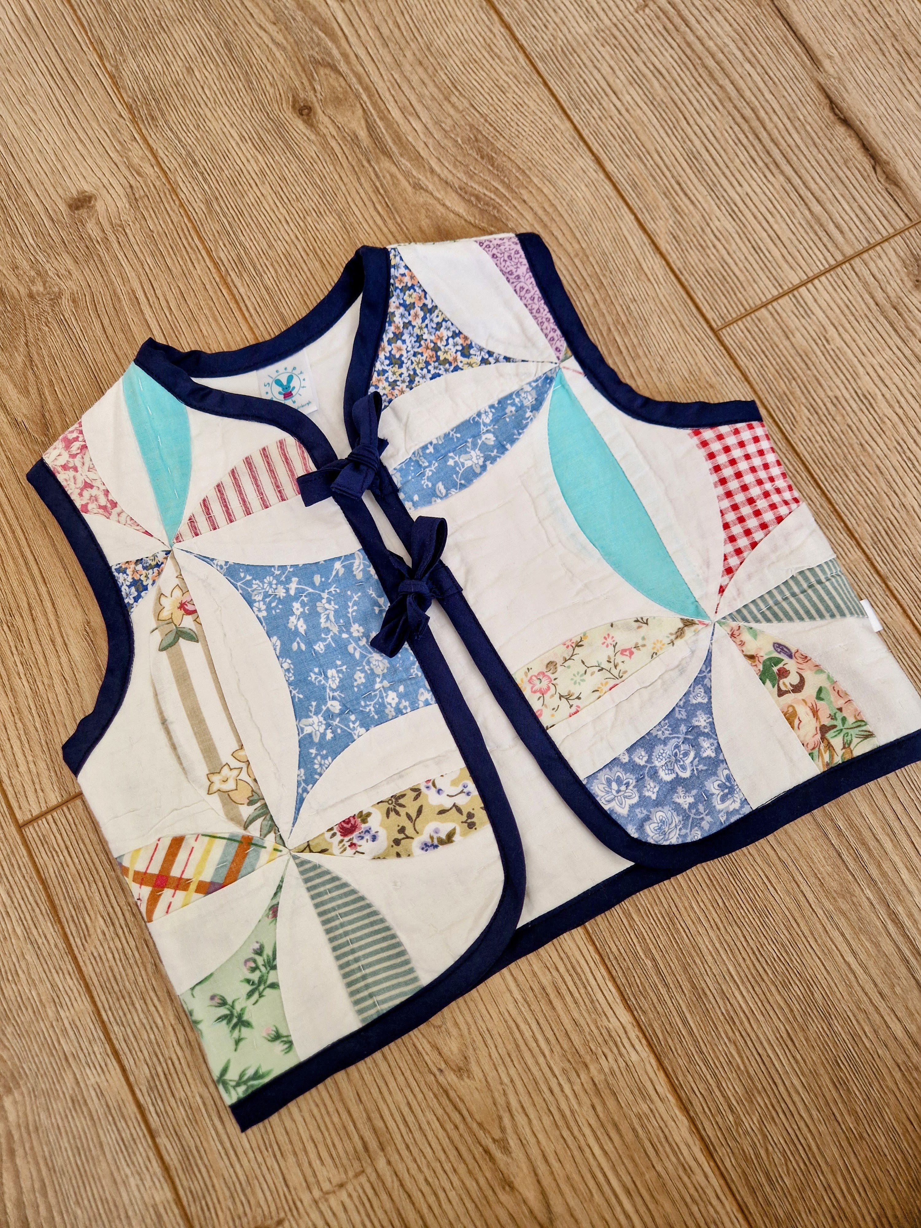 Colourful Quilted Waistcoat - Aged 2-3
