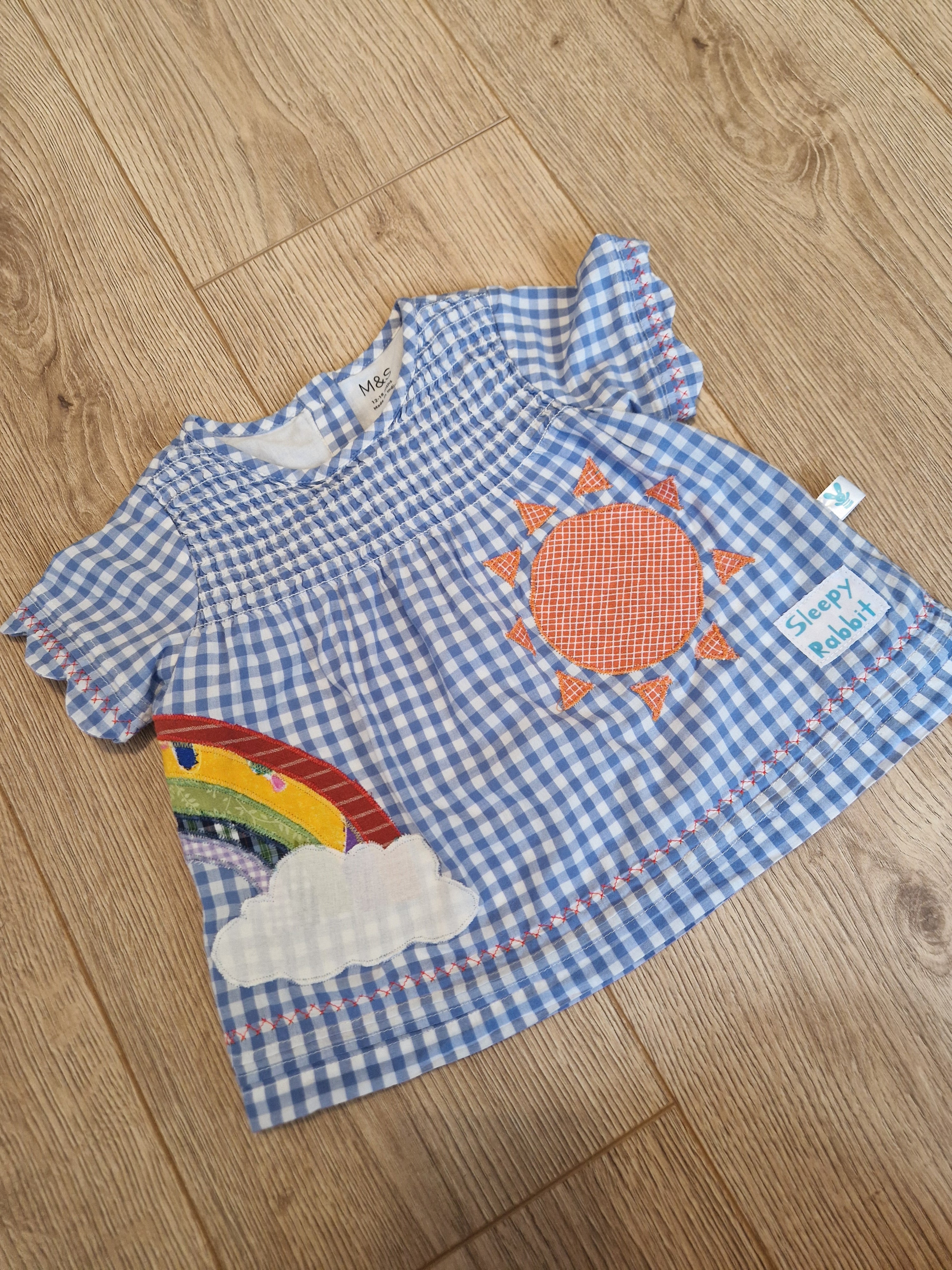 Rainbow Gingham smock top/dress
