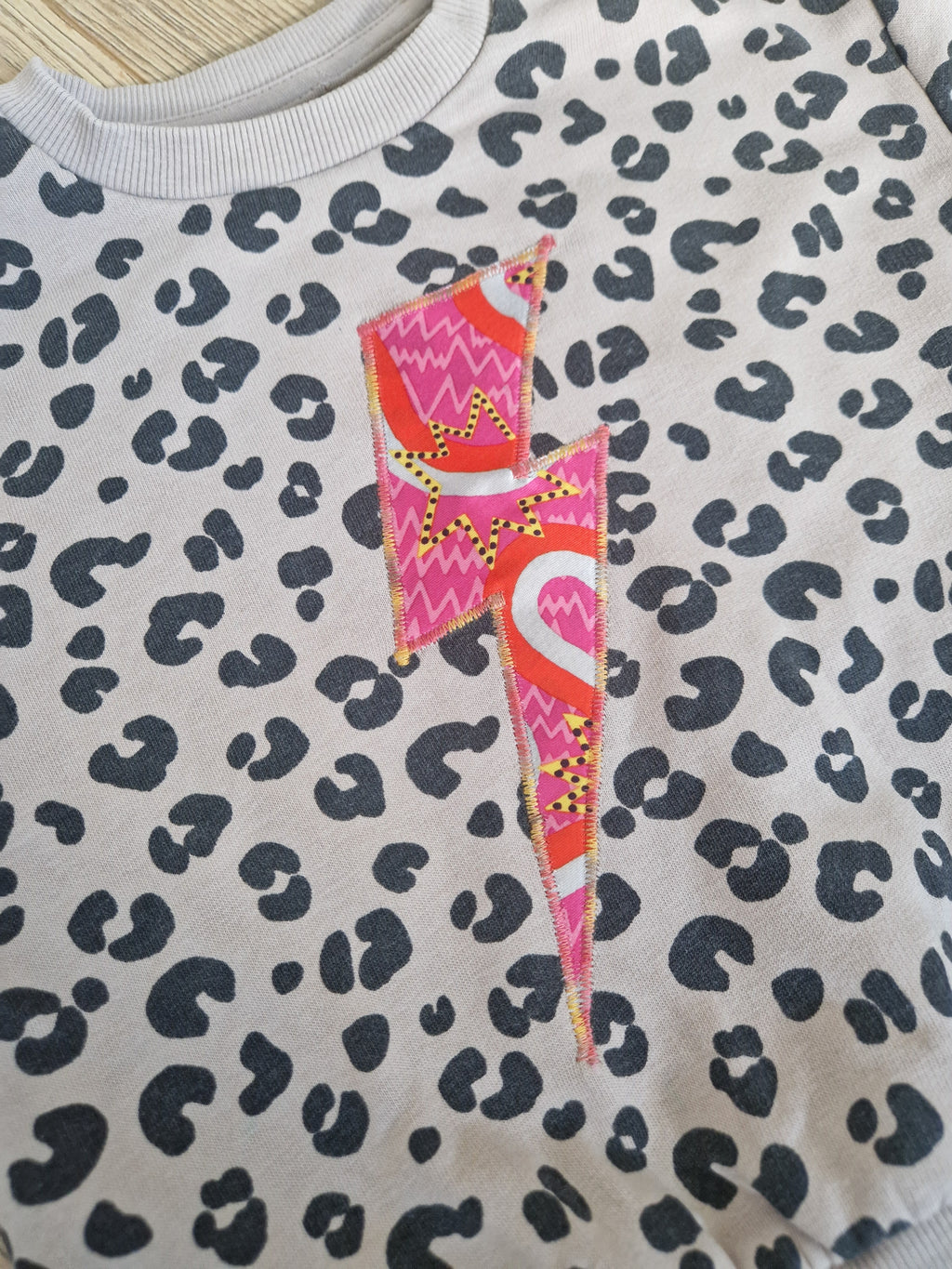 Lightening Bolt Leopard Print Sweatshirt - Aged 18-24 months