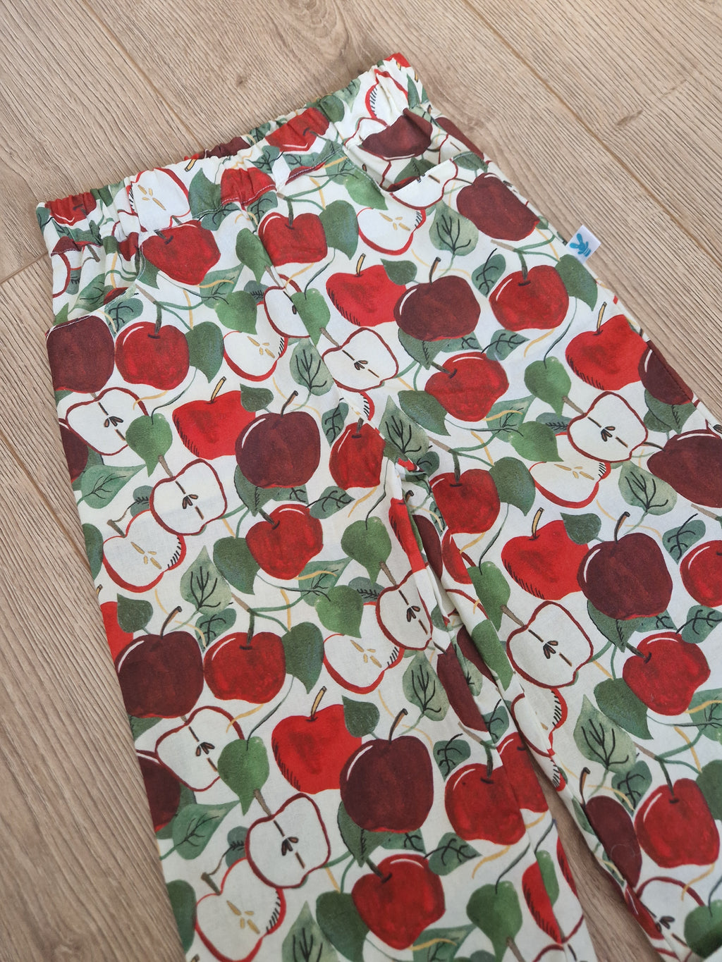Apple and Leafy Print Trousers - aged 4-5