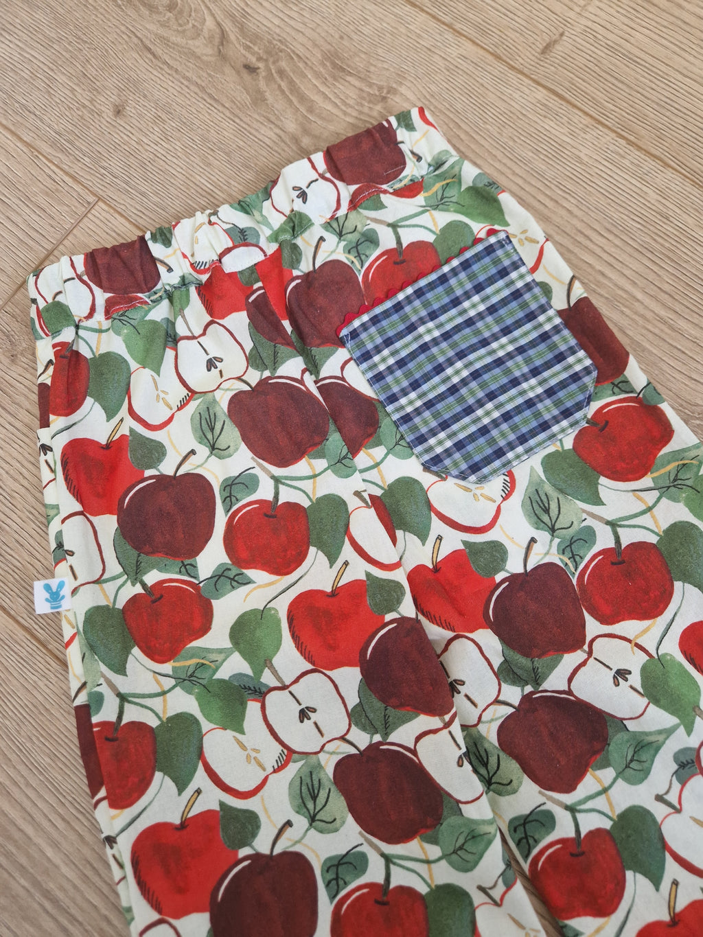 Apple and Leafy Print Trousers - aged 3-4