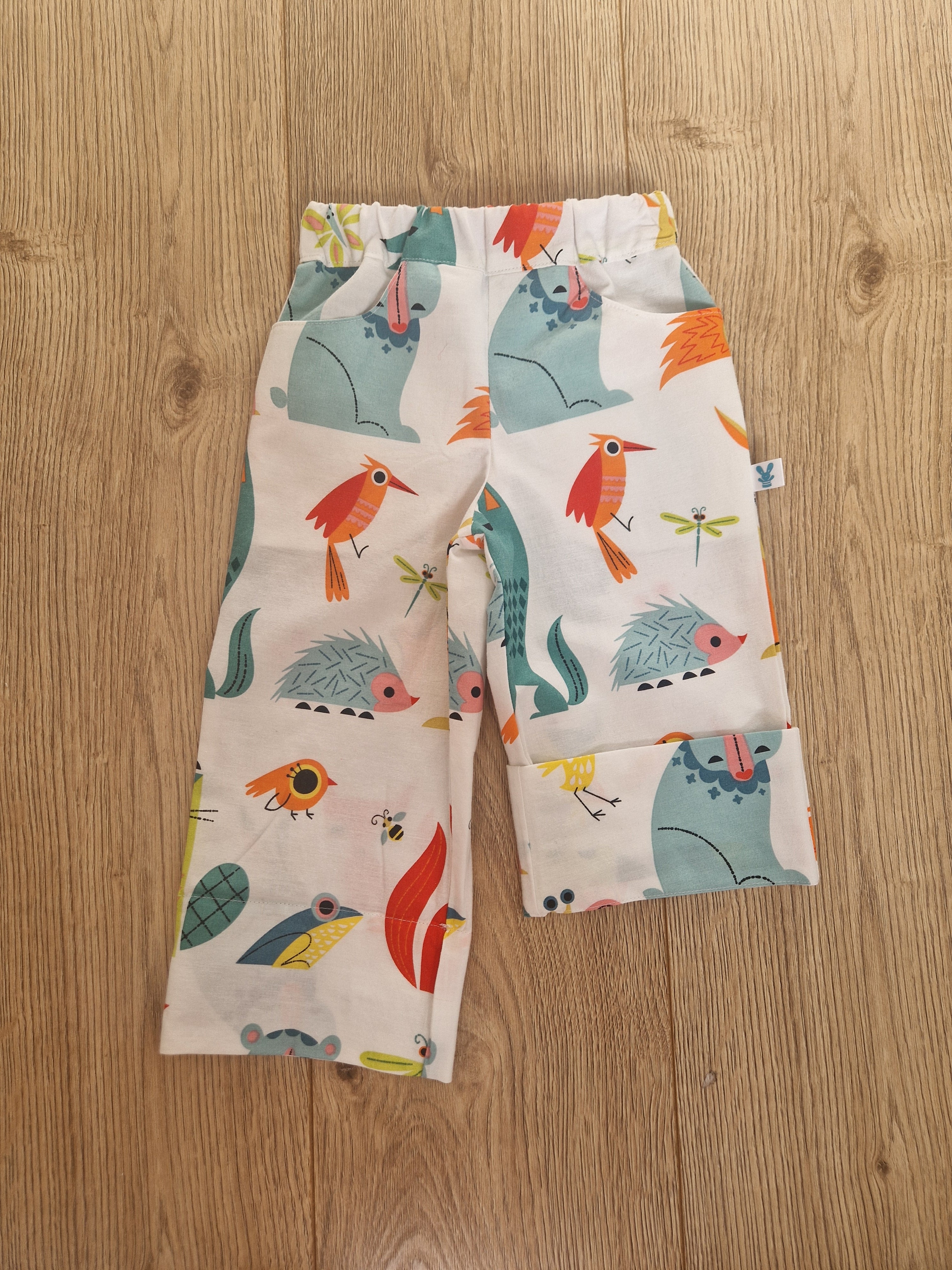 Cute Animal Character Print Trousers - Age 1-2