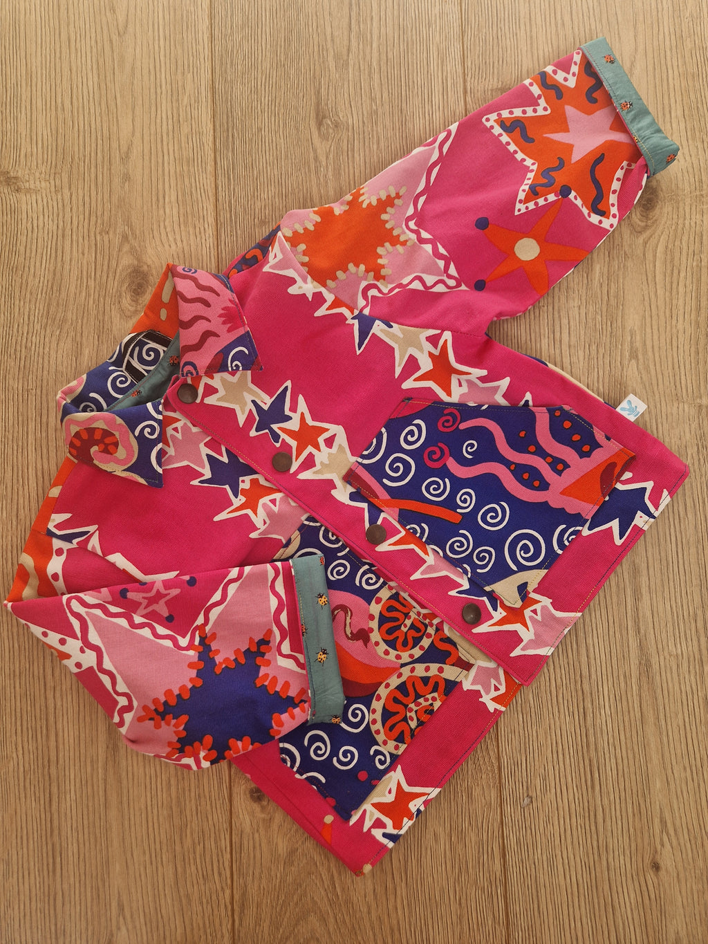 Vibrant Zandra Rhodes Pink Star Jacket - Age 2-3