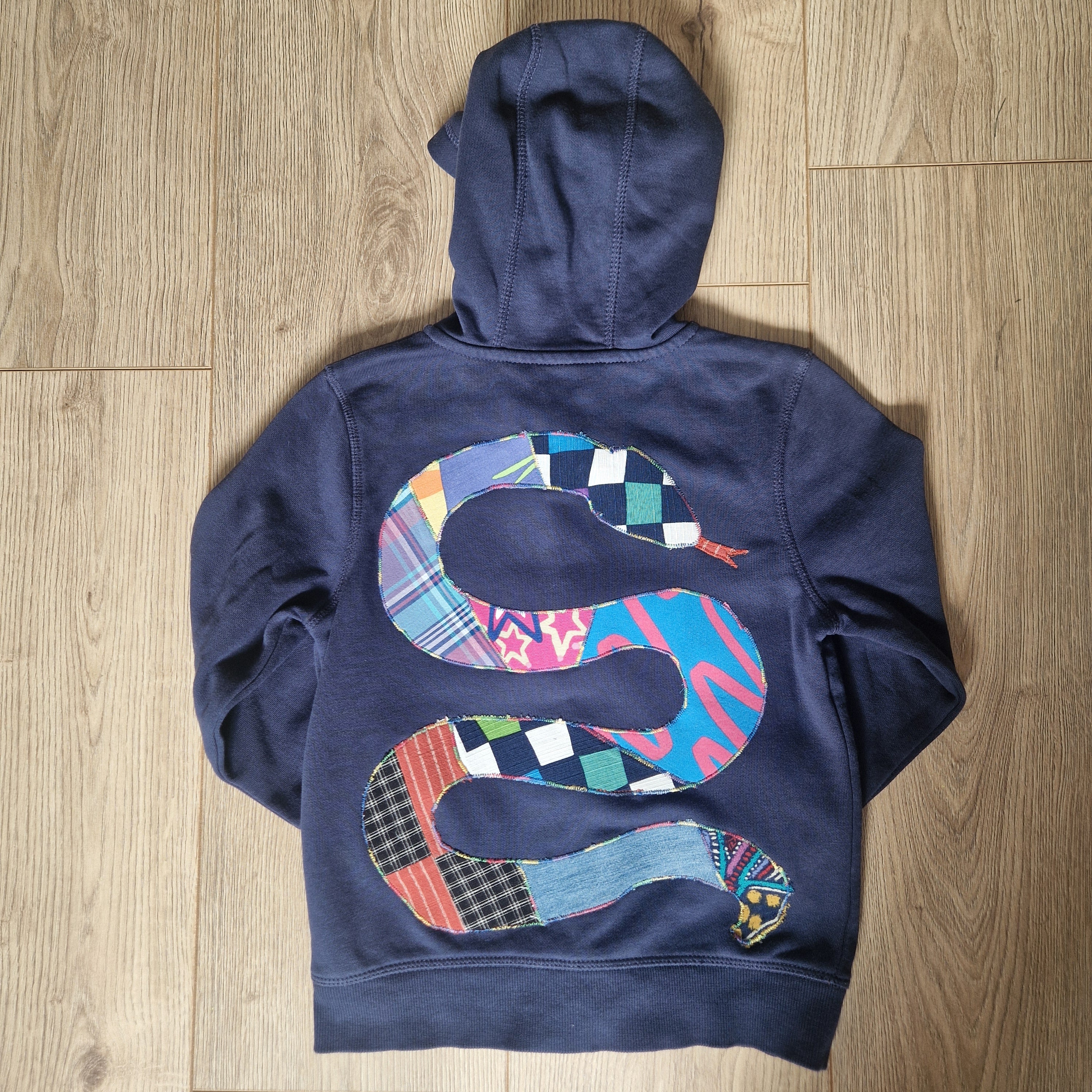 Scrappy Snake Navy Zip-up Hoody - Aged 4-5