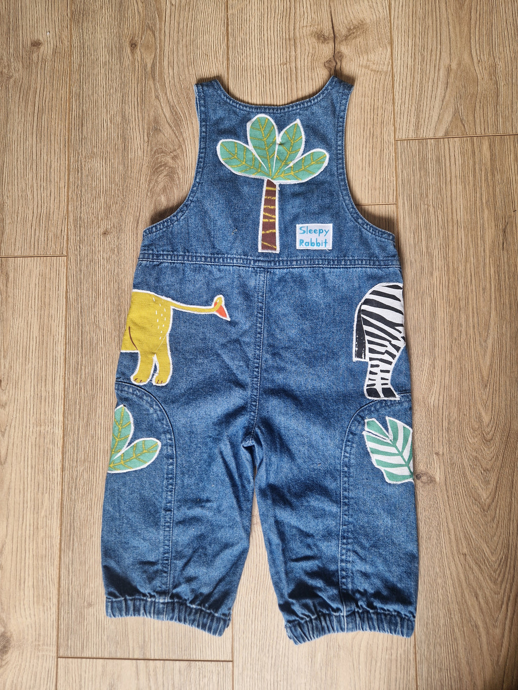 Applique Safari Dungarees - Aged 9-12m