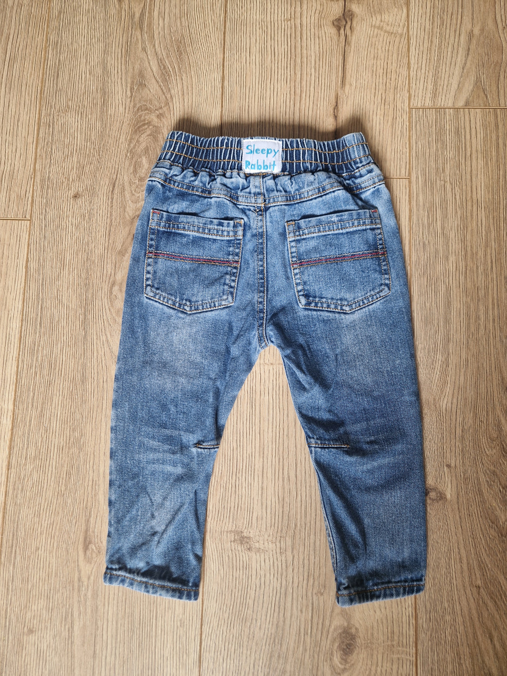 Applique Egg Knees Denim Jeans - Ages 9-12 Months