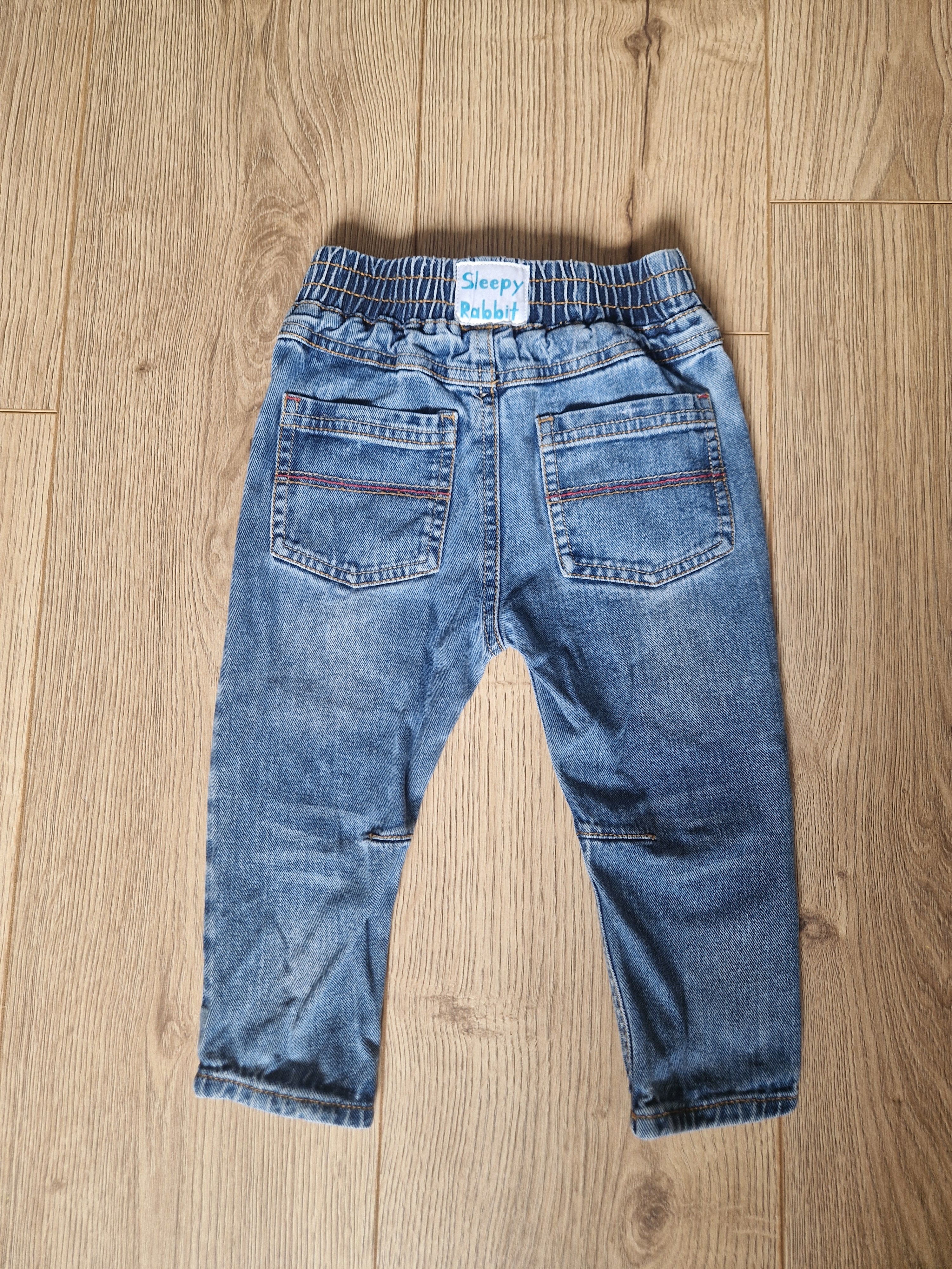 Applique Egg Knees Denim Jeans - Ages 9-12 Months
