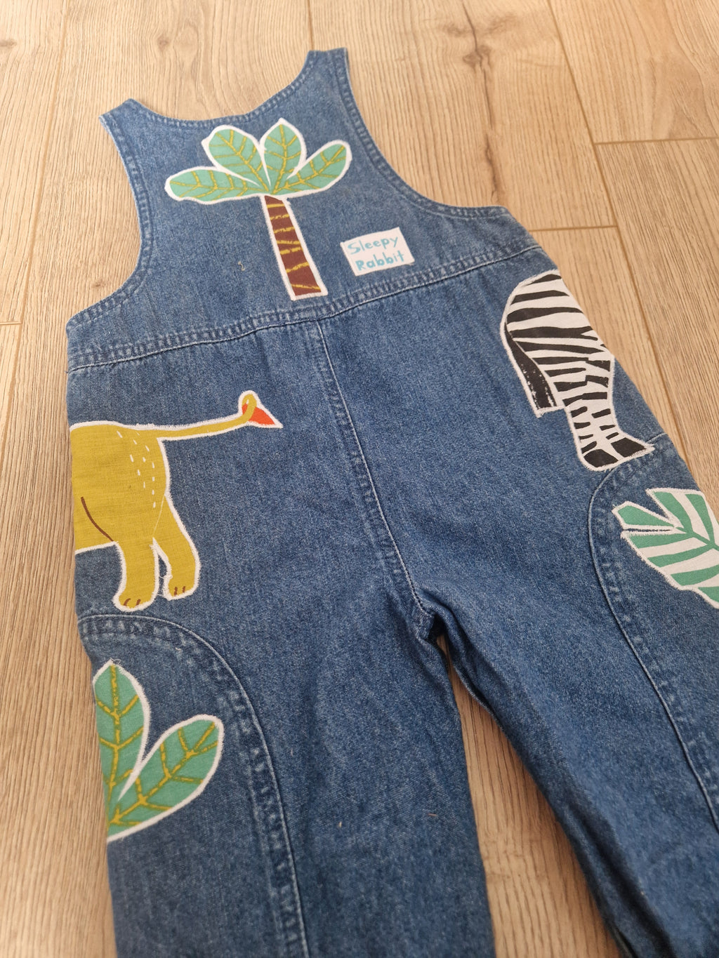 Applique Safari Dungarees - Aged 9-12m