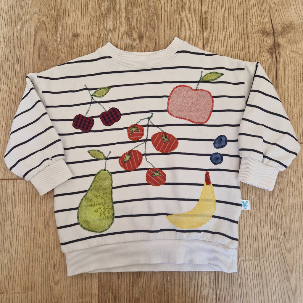 Farmers Market Striped Sweatshirt - Aged 3-4