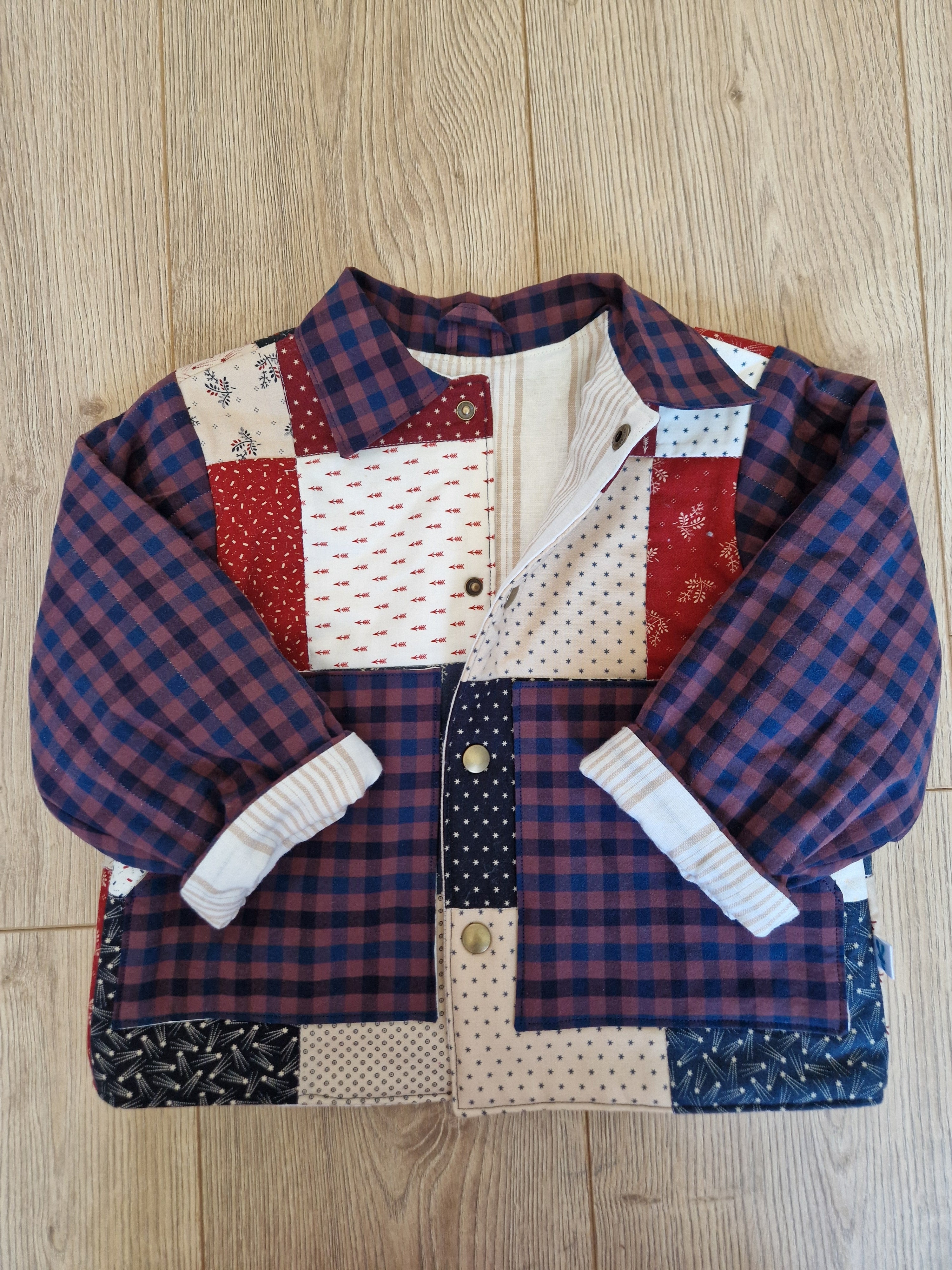 Reclaimed Patchwork Quilted Jacket - Age 3-4