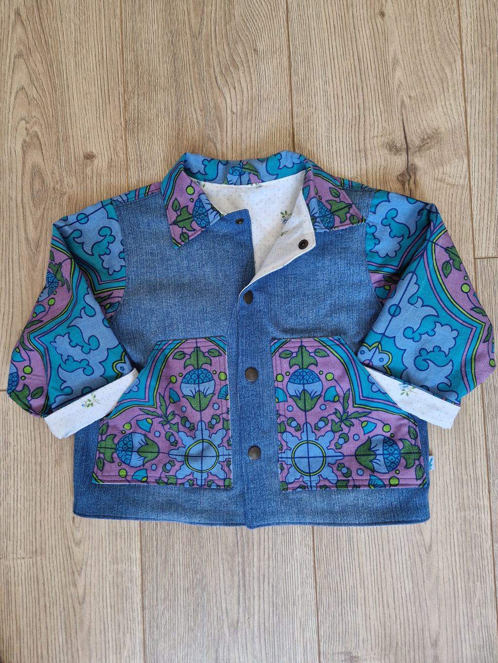 Vintage Bloom Lined Denim Jacket - Age 3-4