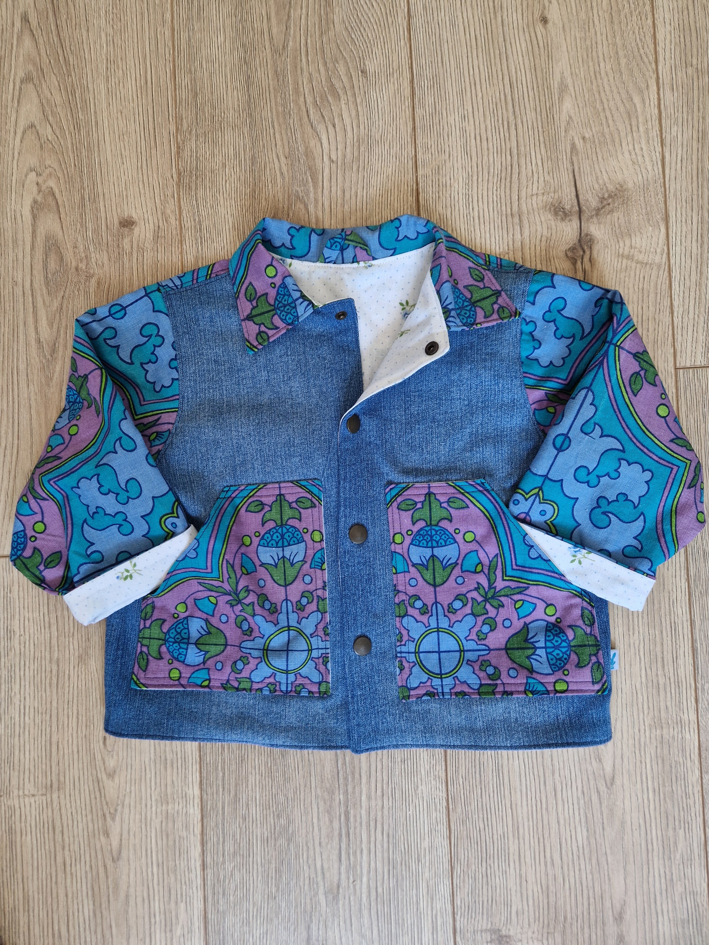 Vintage Bloom Lined Denim Jacket - Age 3-4
