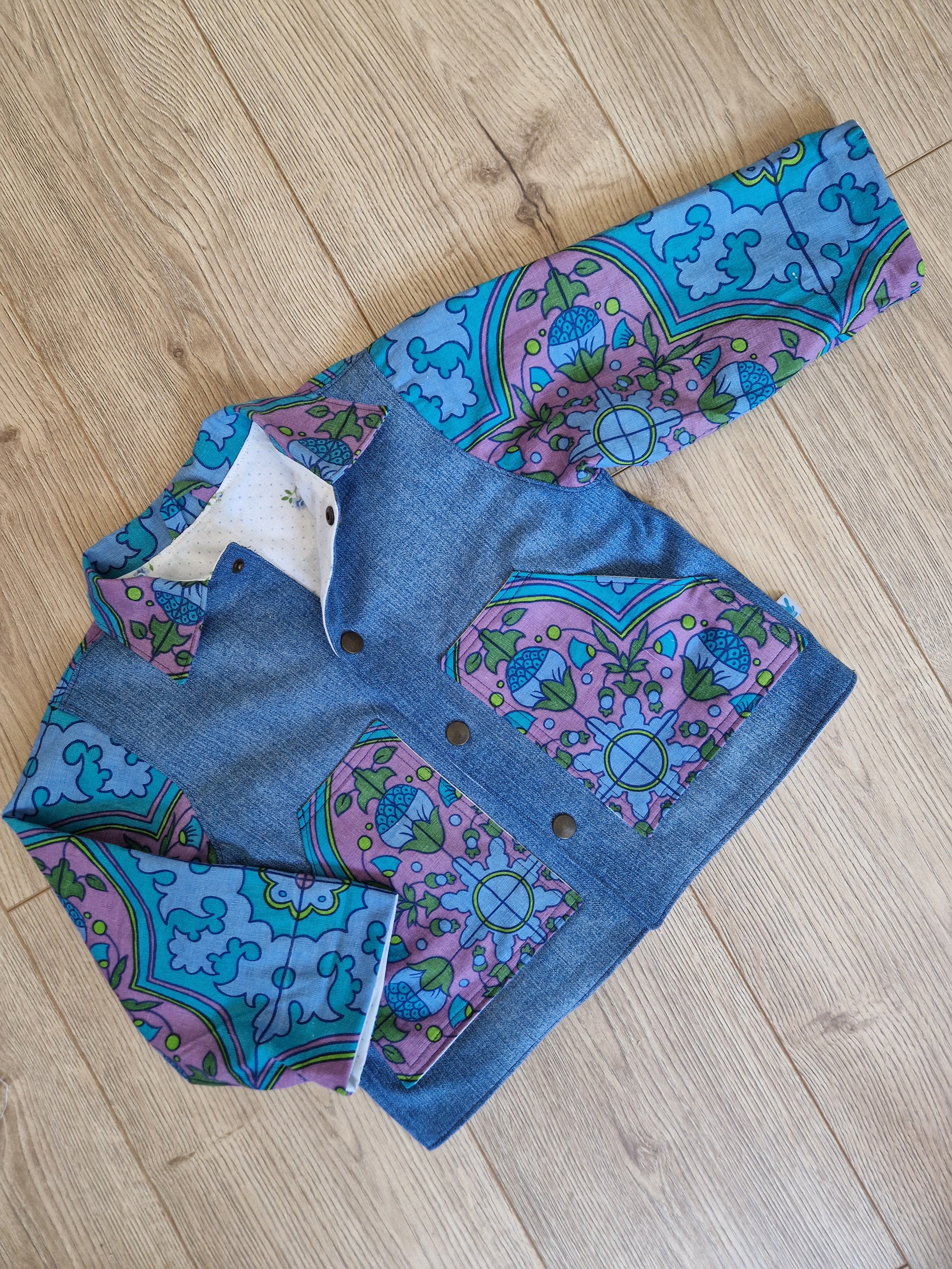 Vintage Bloom Lined Denim Jacket - Age 3-4