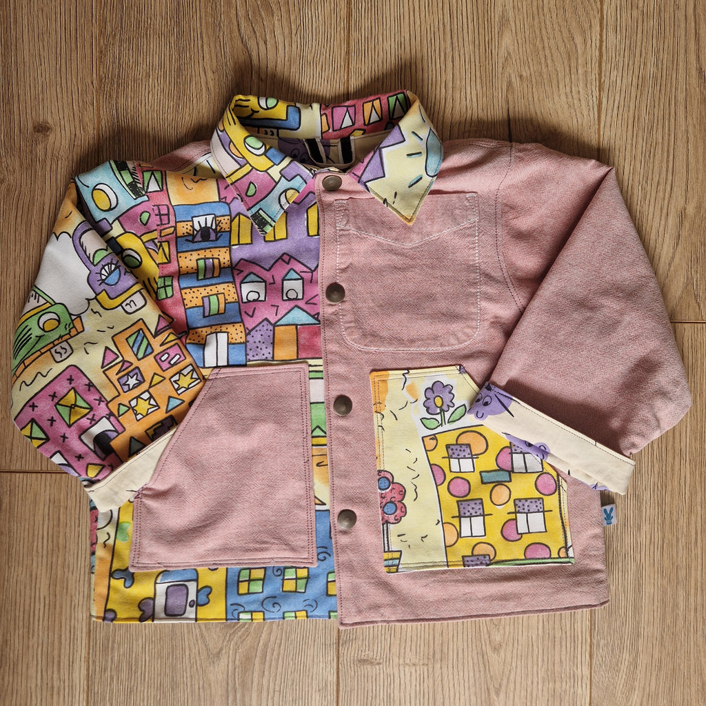 Cartoon Car City Pink Jacket - Age 3-4