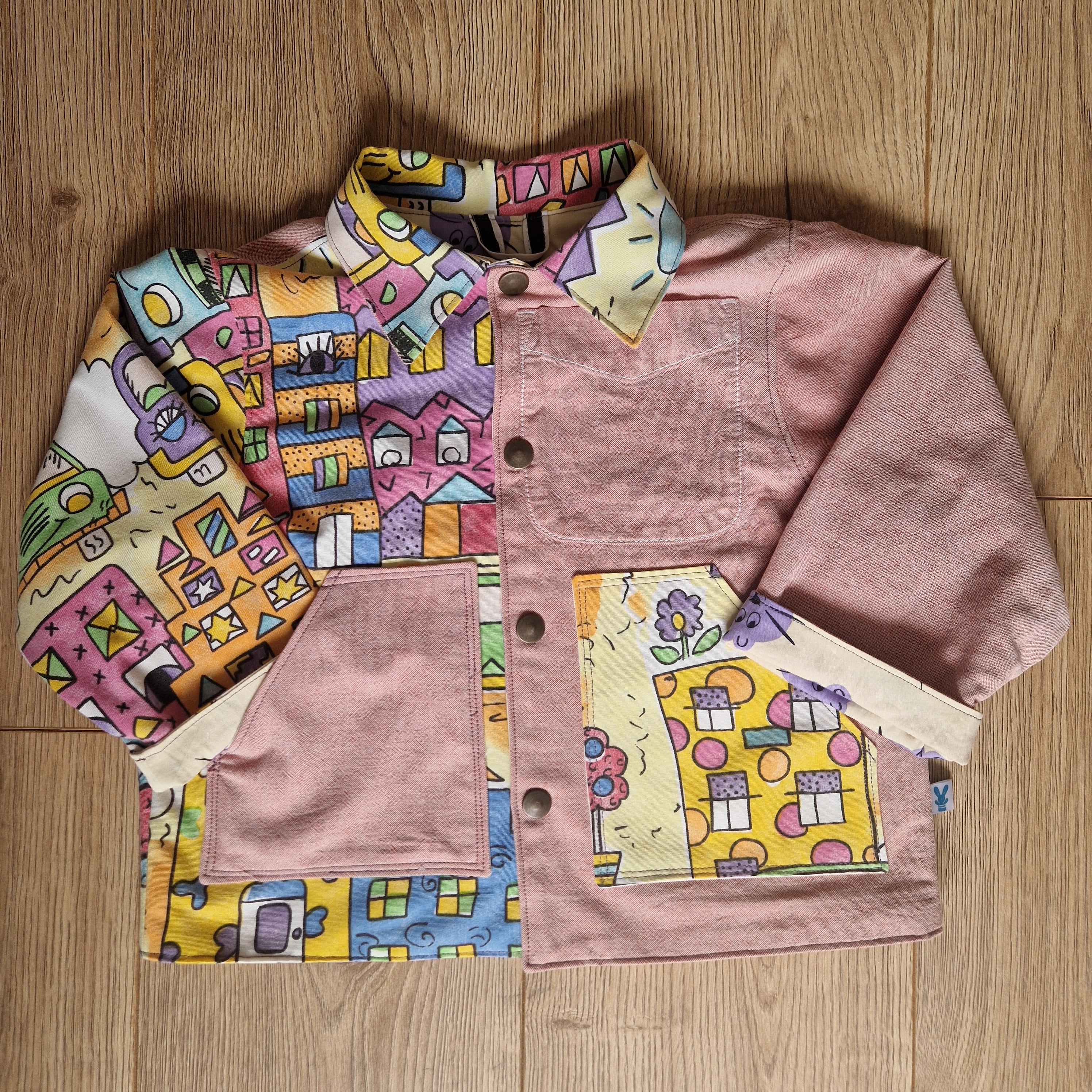 Cartoon Car City Pink Jacket - Age 3-4