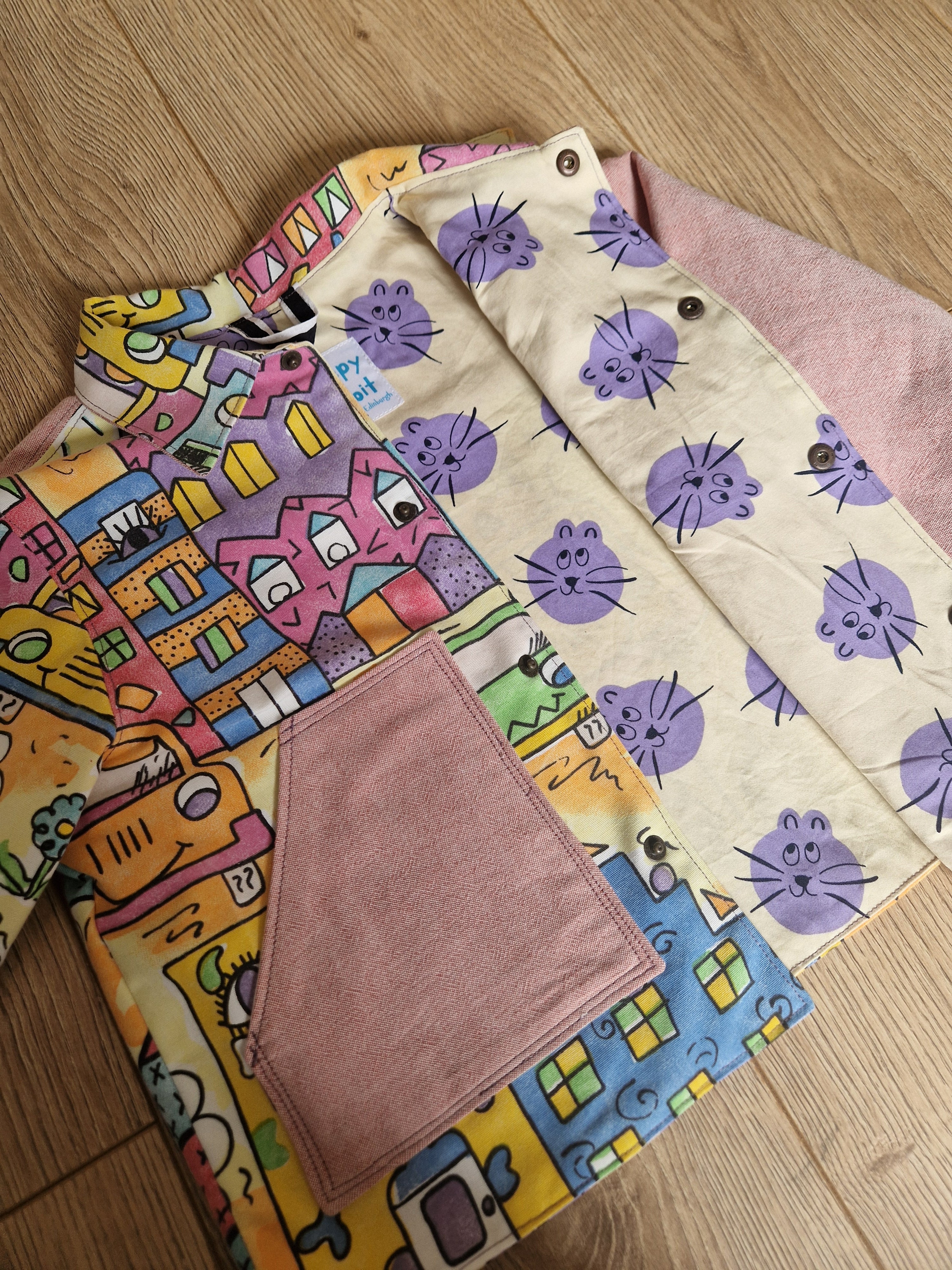 Cartoon Car City Pink Jacket - Age 3-4