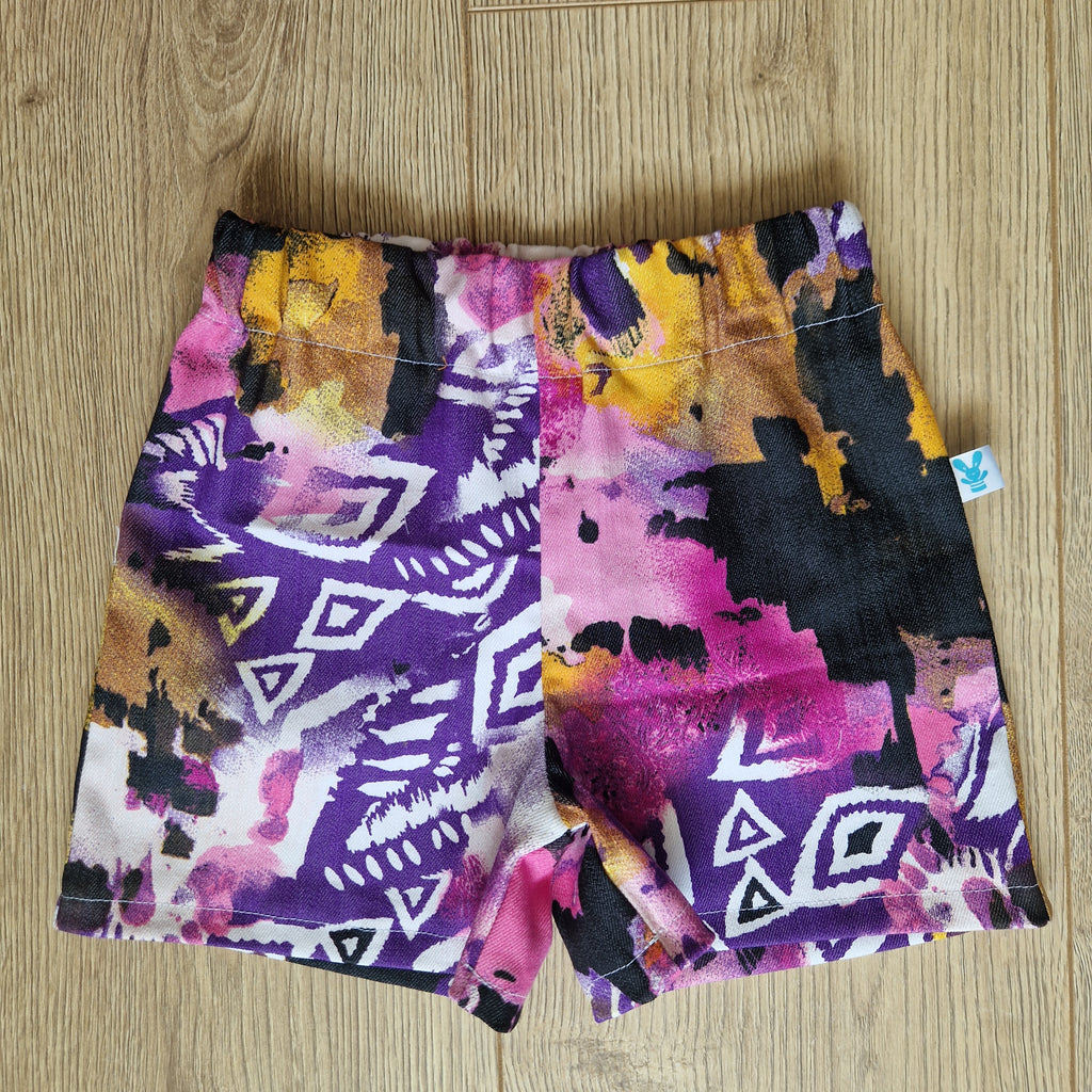 Pink and Purple Light Denim Summer Shorts - Age 2-3