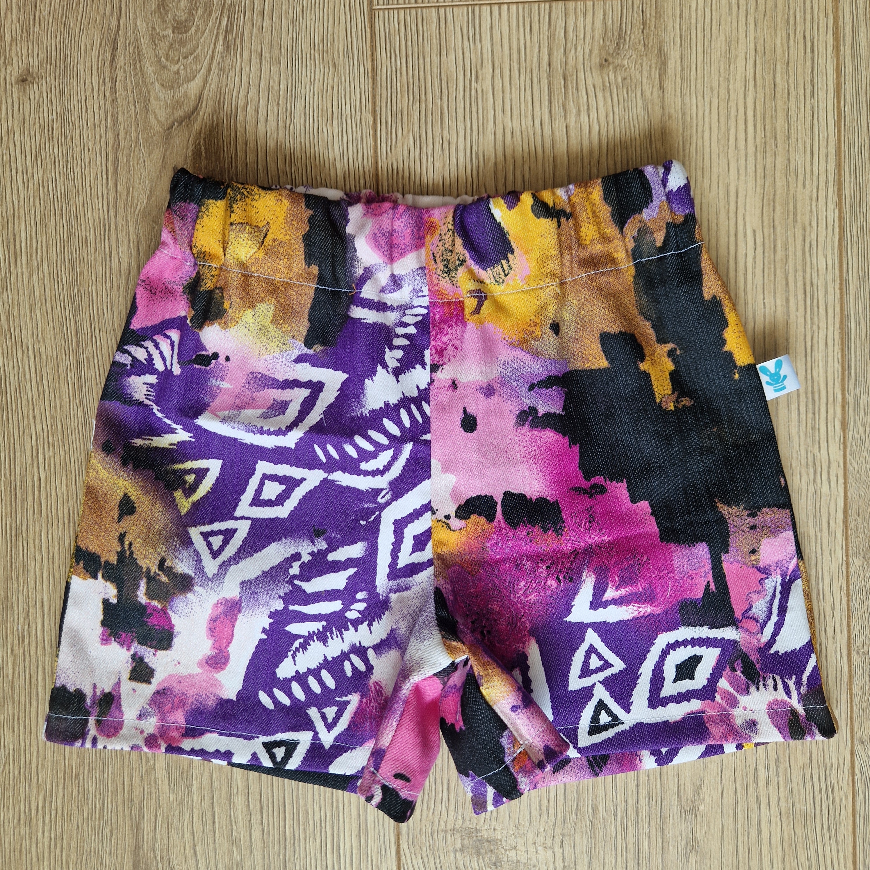 Pink and Purple Light Denim Summer Shorts - Age 2-3