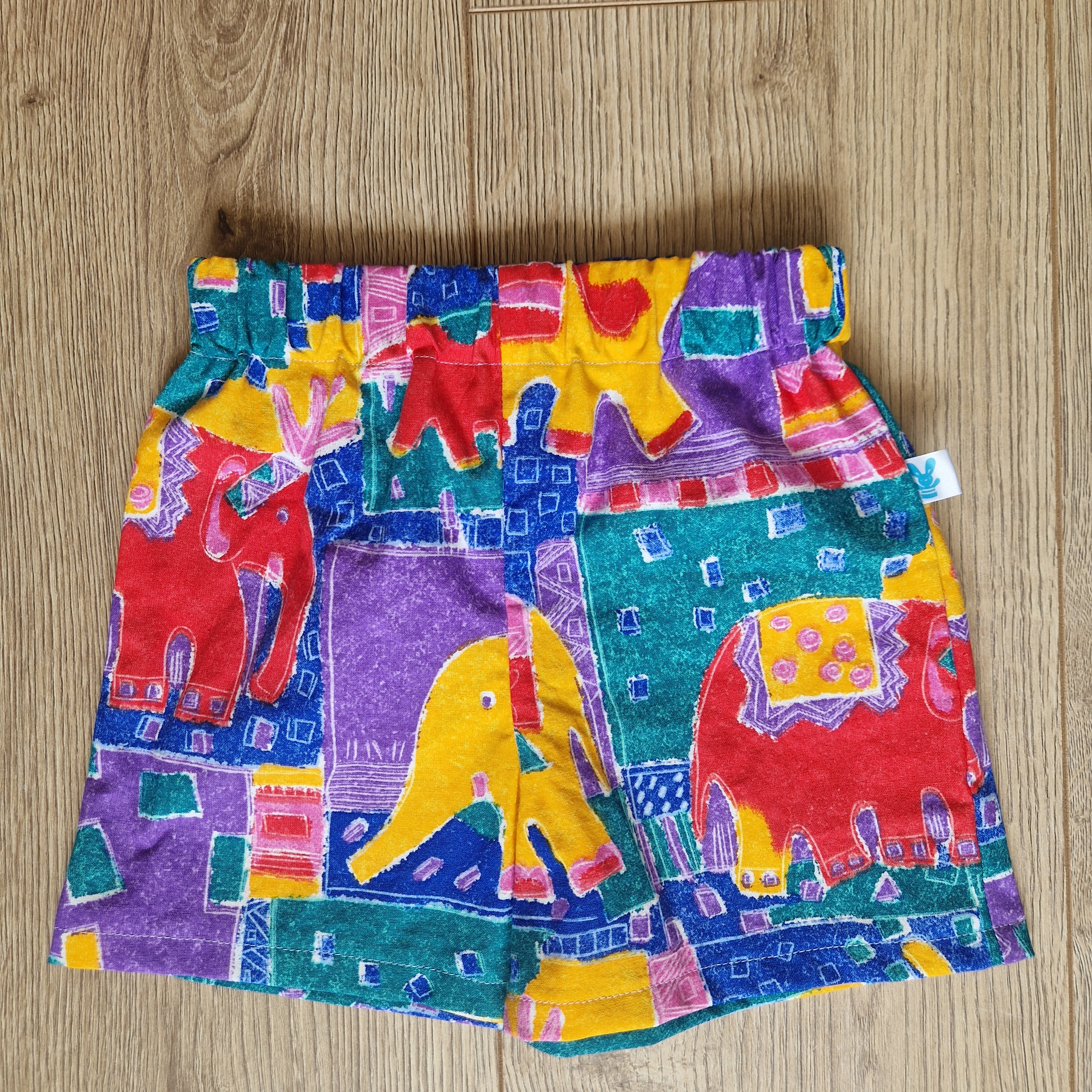 90's Style Elephant Summer Shorts - Age 2-3