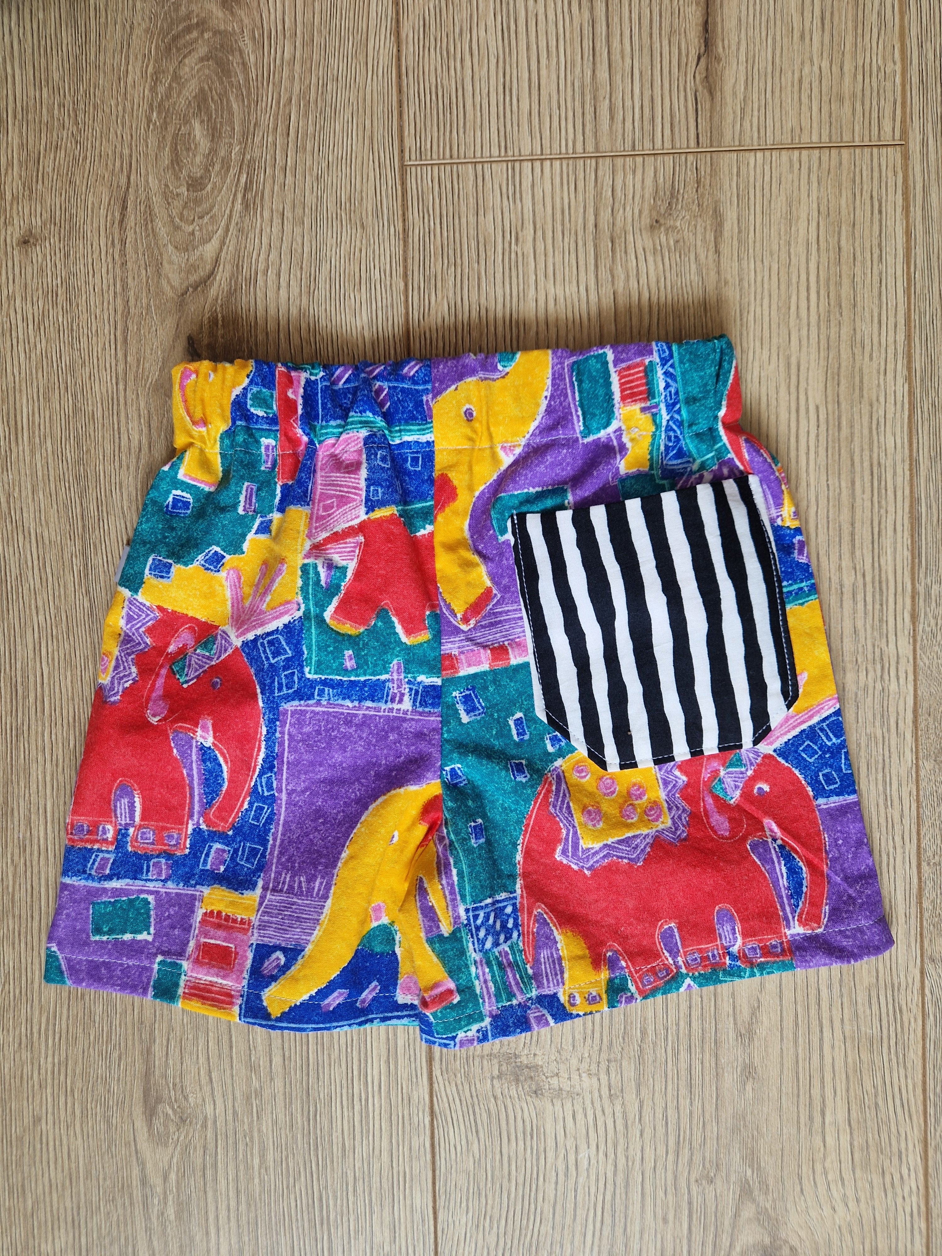 90's Style Elephant Summer Shorts - Age 2-3