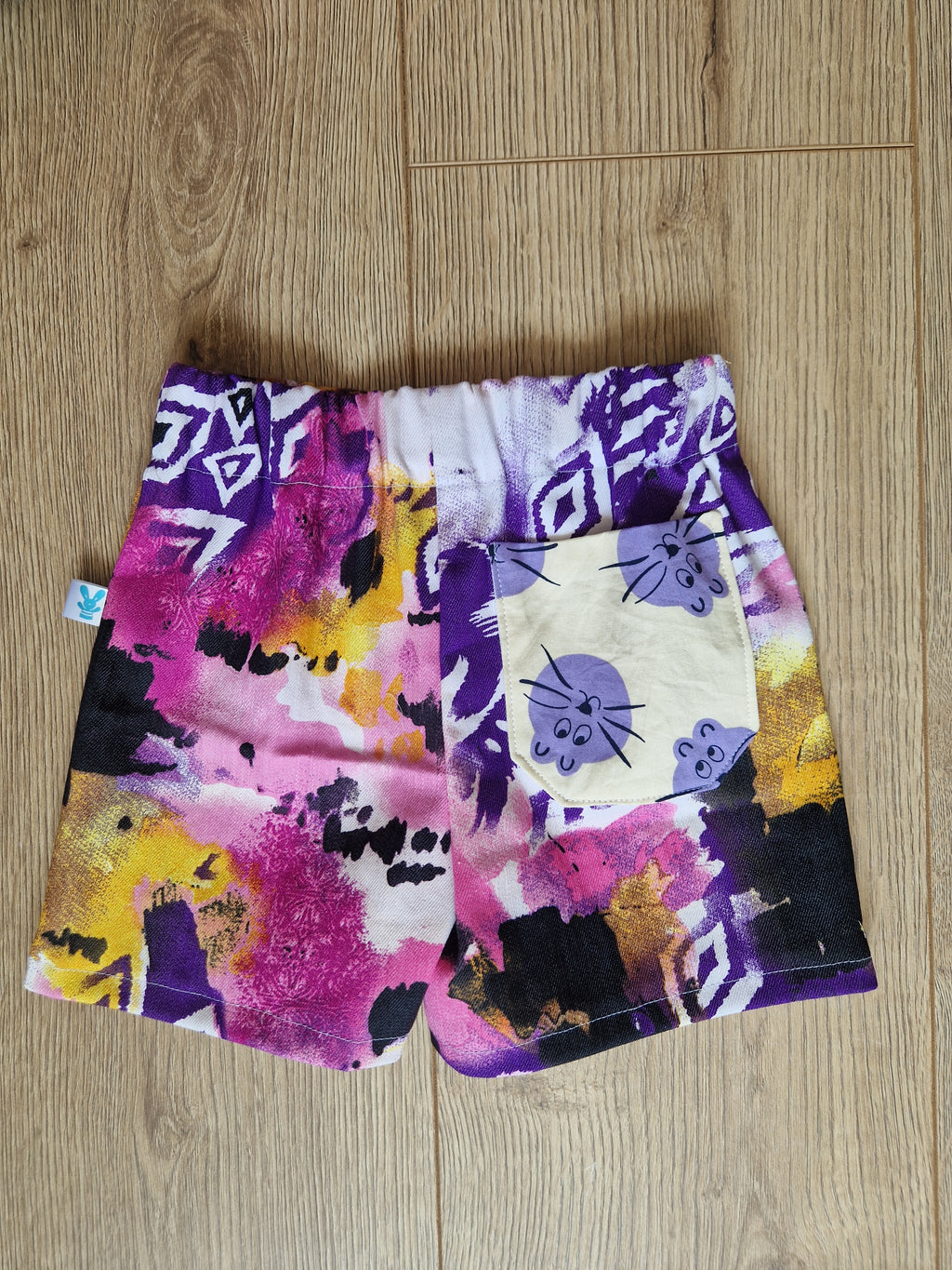 Pink and Purple Light Denim Summer Shorts - Age 2-3