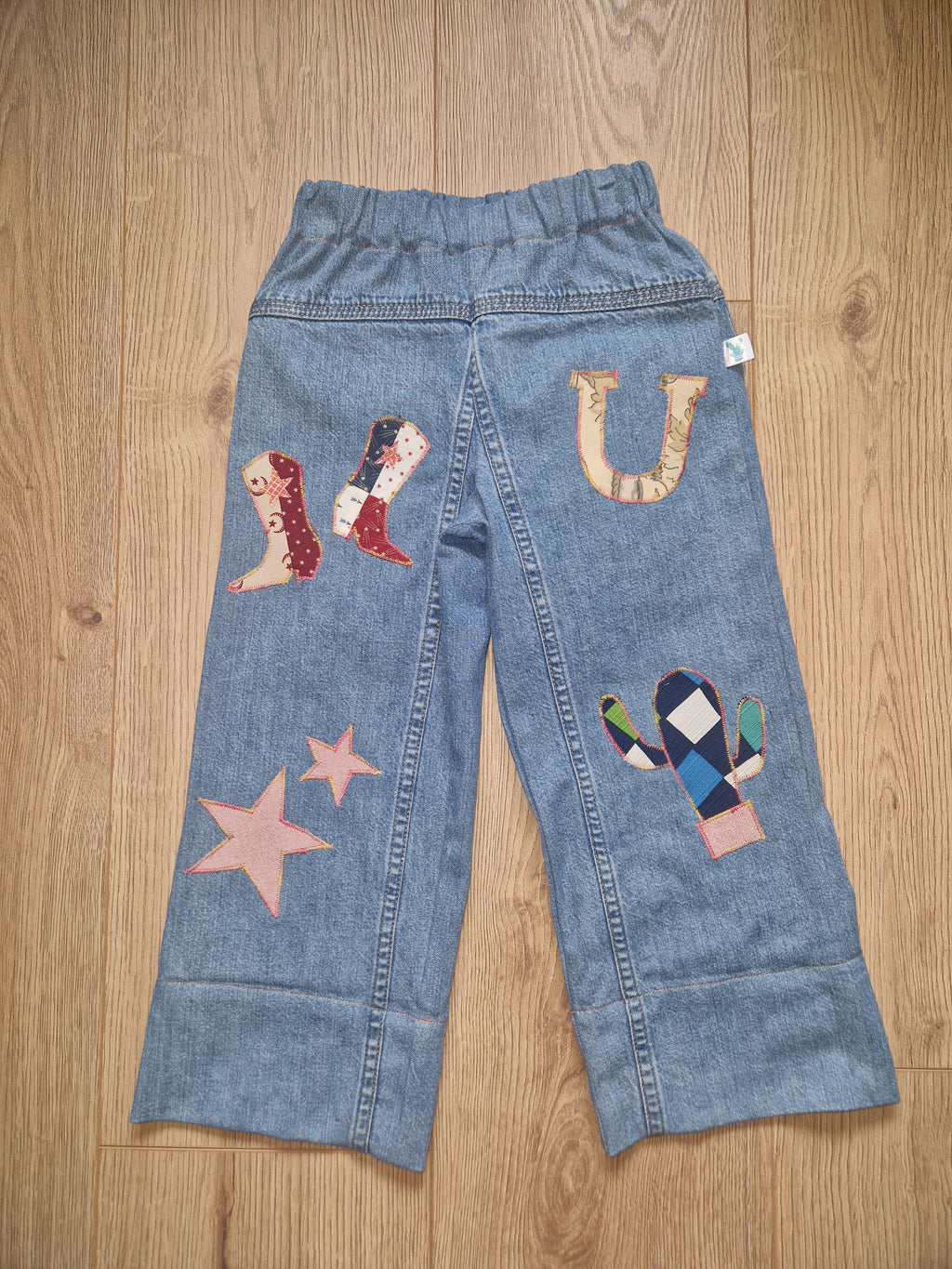 Denim Toddler Trousers With Rodeo Applique - Age 2-3