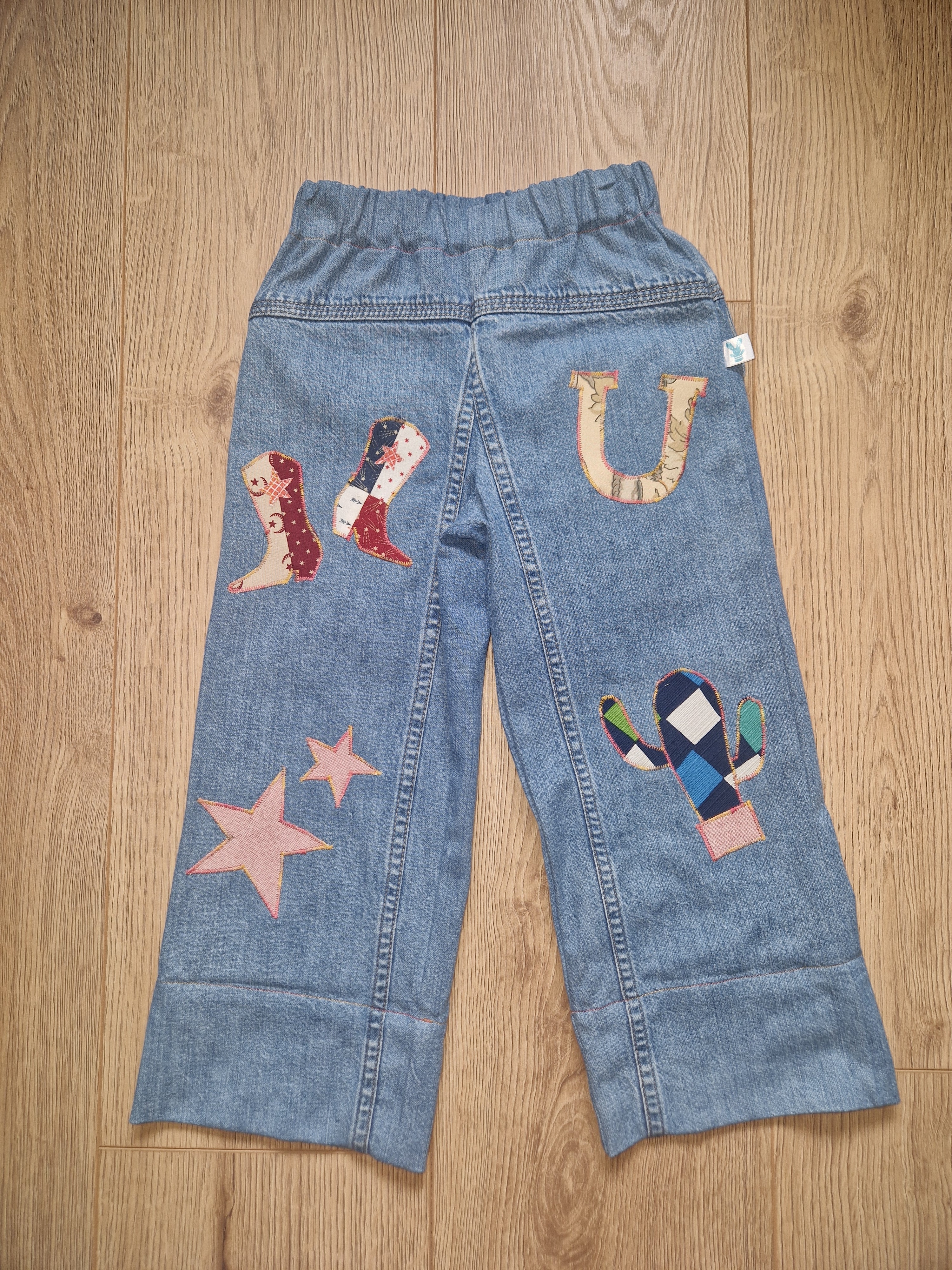 Denim Toddler Trousers With Rodeo Applique - Age 2-3