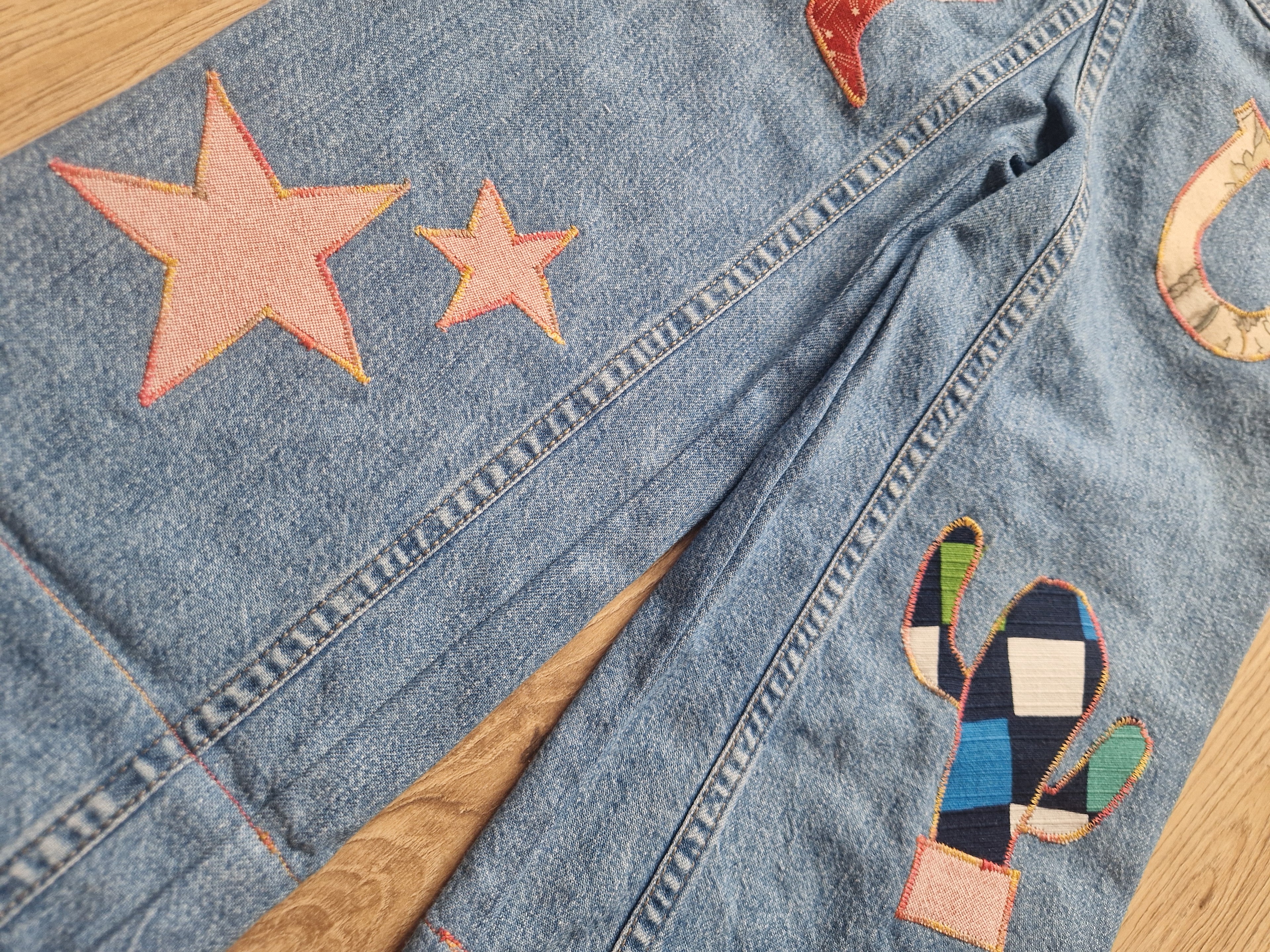 Denim Toddler Trousers With Rodeo Applique - Age 2-3
